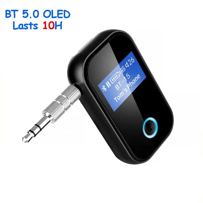 

Adapter BT-15 OLED LCD Display Wireless Bluetooth 5.0 Receiver Transmitter For Car Hands-free Calling Voice Assistant HIFI Sound