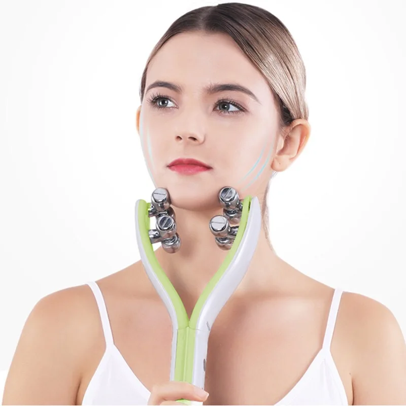 

V-face Roller Type Beauty Instrument Facial Massager Small V-face Lifting Rod Double Chin Firming Shaping Face Instrument
