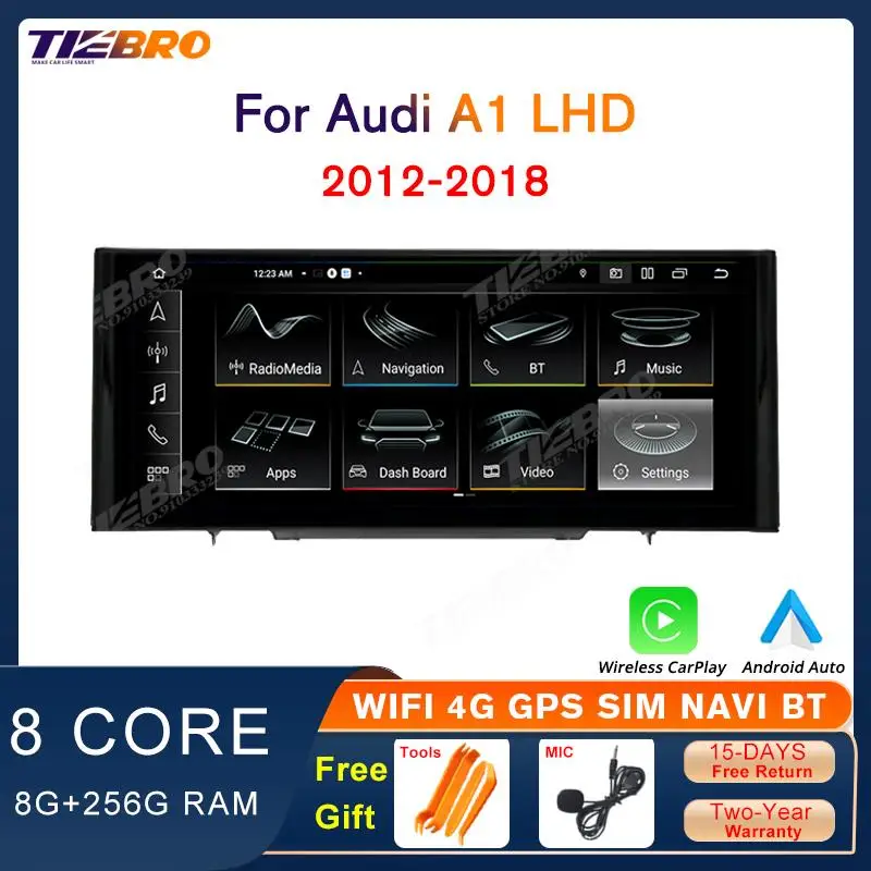 

TIEBRO 10.25" Android 12.0 Car Multimedia Player For Audi A1 LHD 2012-2018 RMC HN+R Carplay Headunit Android Auto GPS Bluetooth