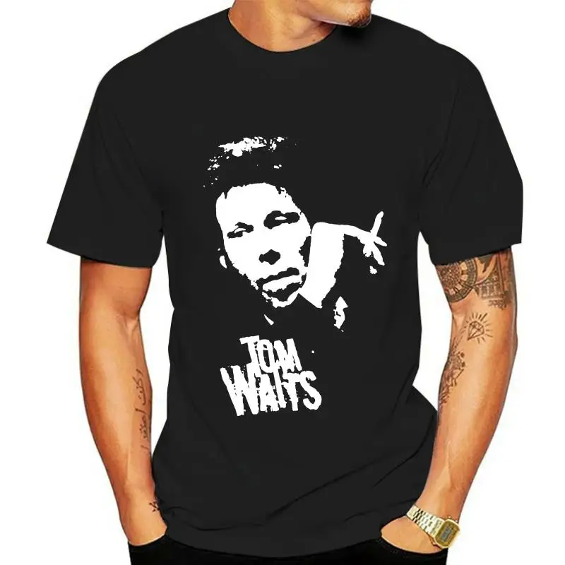 Мужская хлопковая брендовая футболка TOM WAITS, черная женская рубашка, шумовая футболка всех размеров, повседневные футболки