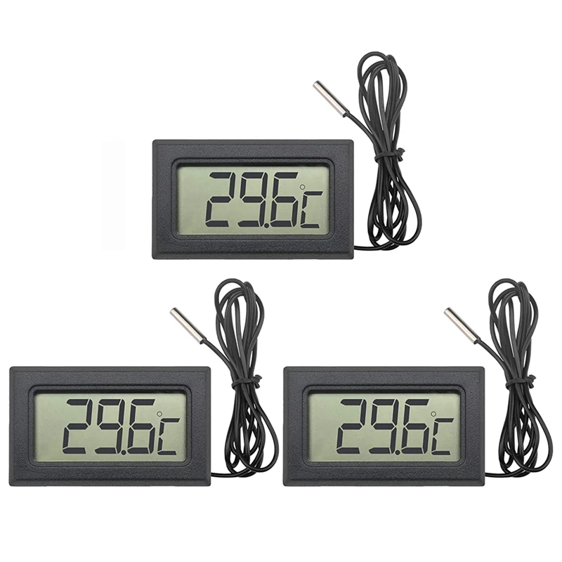 

1Set Digital LCD Thermometer With 1M NTC Probe -50°C - +110°C Temperature Monitor ABS For Fridge, Freezer, Fridge, Aquarium