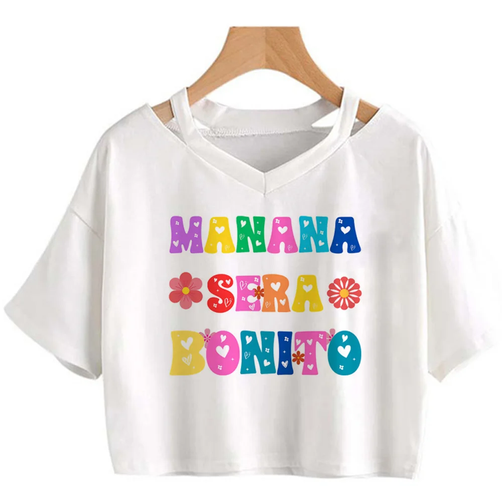 Женский летний топ с принтом манги Y2K