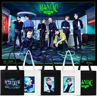 kpop new boys group stray kids tour maniac fashion casual poster canvas bag storage bag fried street trend shoulder bag gifts