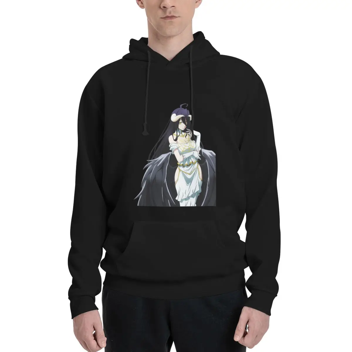 Толстовки с капюшоном Albedo (Overlord) в стиле аниме свитер большого размера мужская