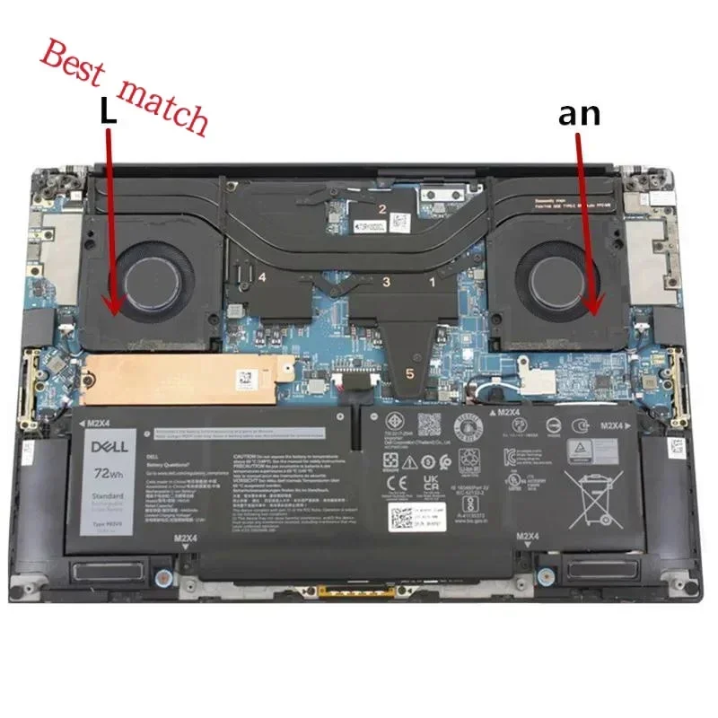 Новый оригинальный вентилятор охлаждения процессора ноутбука для DELL Precision 5470 05CPMD