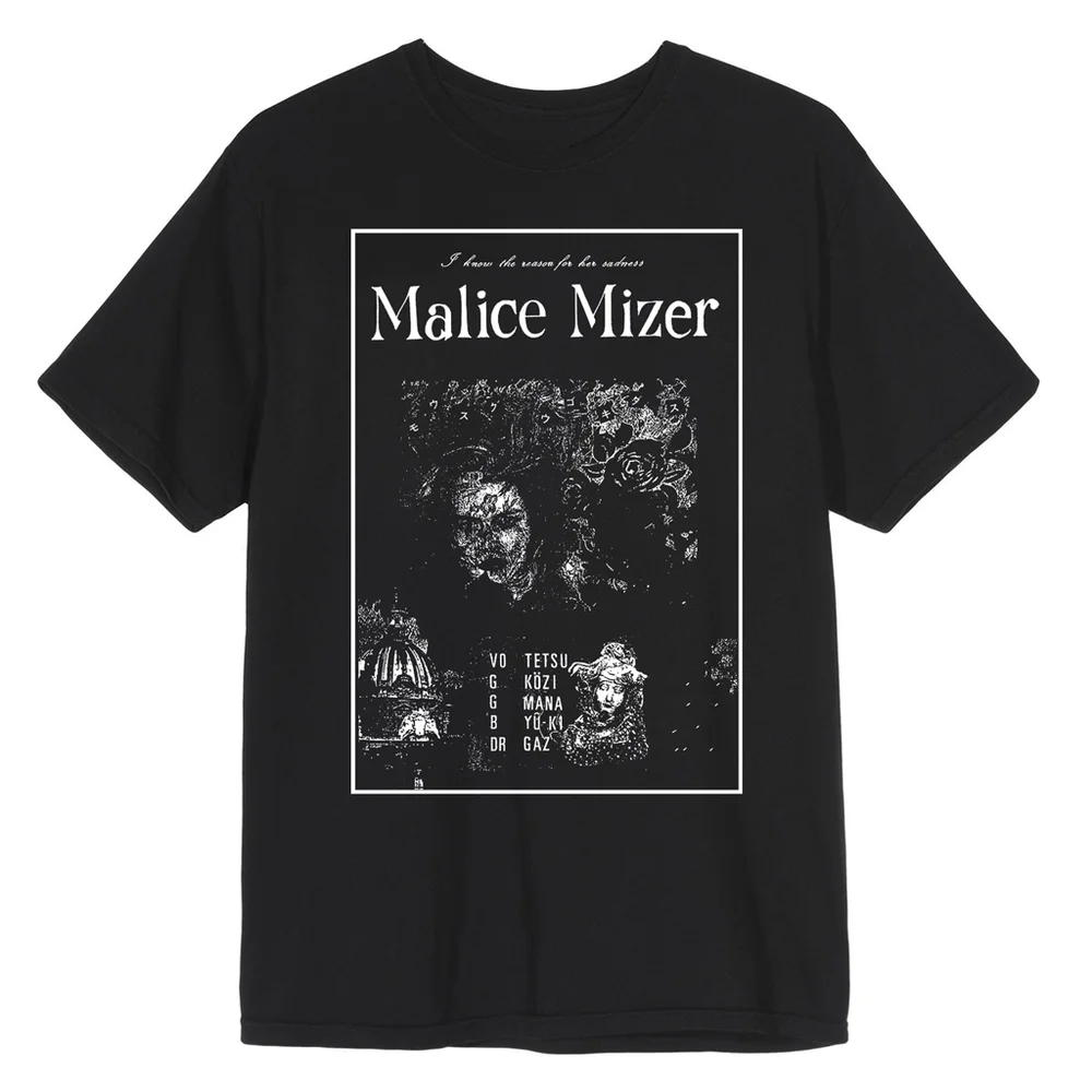 Черная футболка Malice Mizer I Know the reason for her Sadness S-5XL HH2901