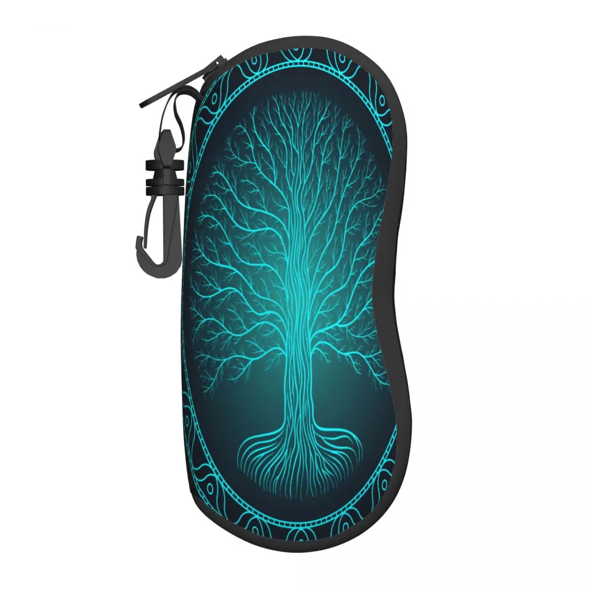 Glasses Case Soft Glasses Bag Ethnic Tree With Branches Middle Eastern Moroccan Arch Retro Art Portable Box Bag Eyeglasses Case