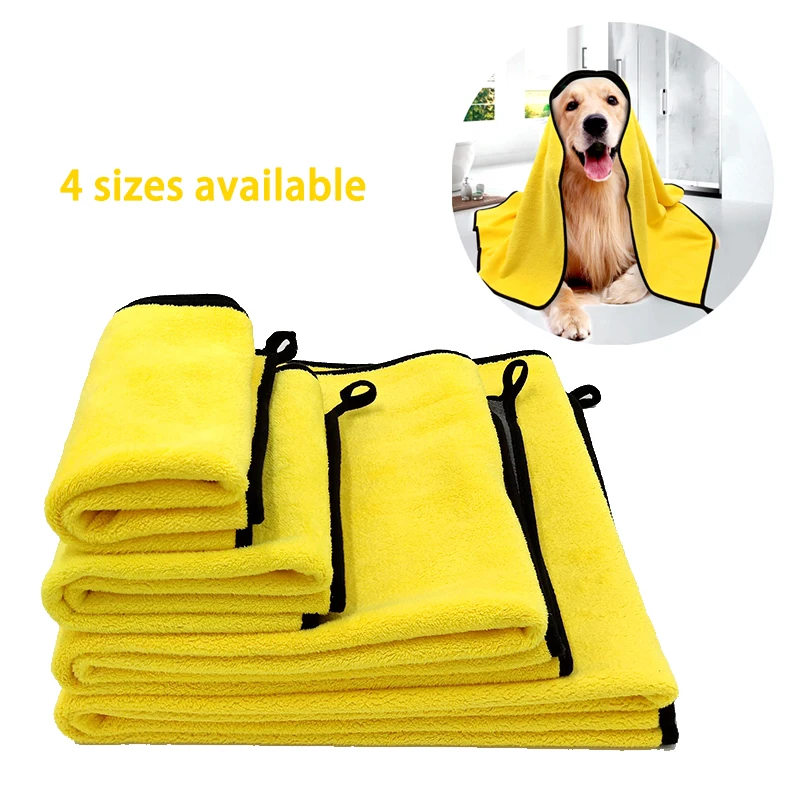 

Microfiber Pet Bath Towels Super Absorbent Dogs Bath Towel Cats Quick Drying Towel Pet Supplies