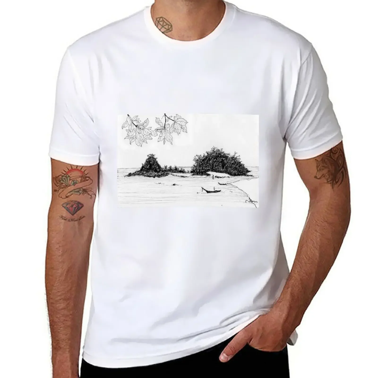 Футболка мужская в эстетике Таиланда новинка 2024 футболка для мира и спокойствия