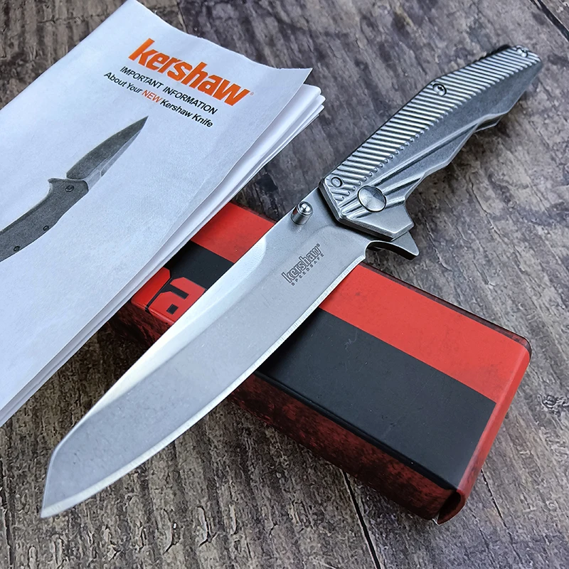 

Kershaw 1368 Tactical Pocket Knife Full Stainless Steel Outdoor Folding Knife Edc Survival Self Defense Camping Hunting Knives