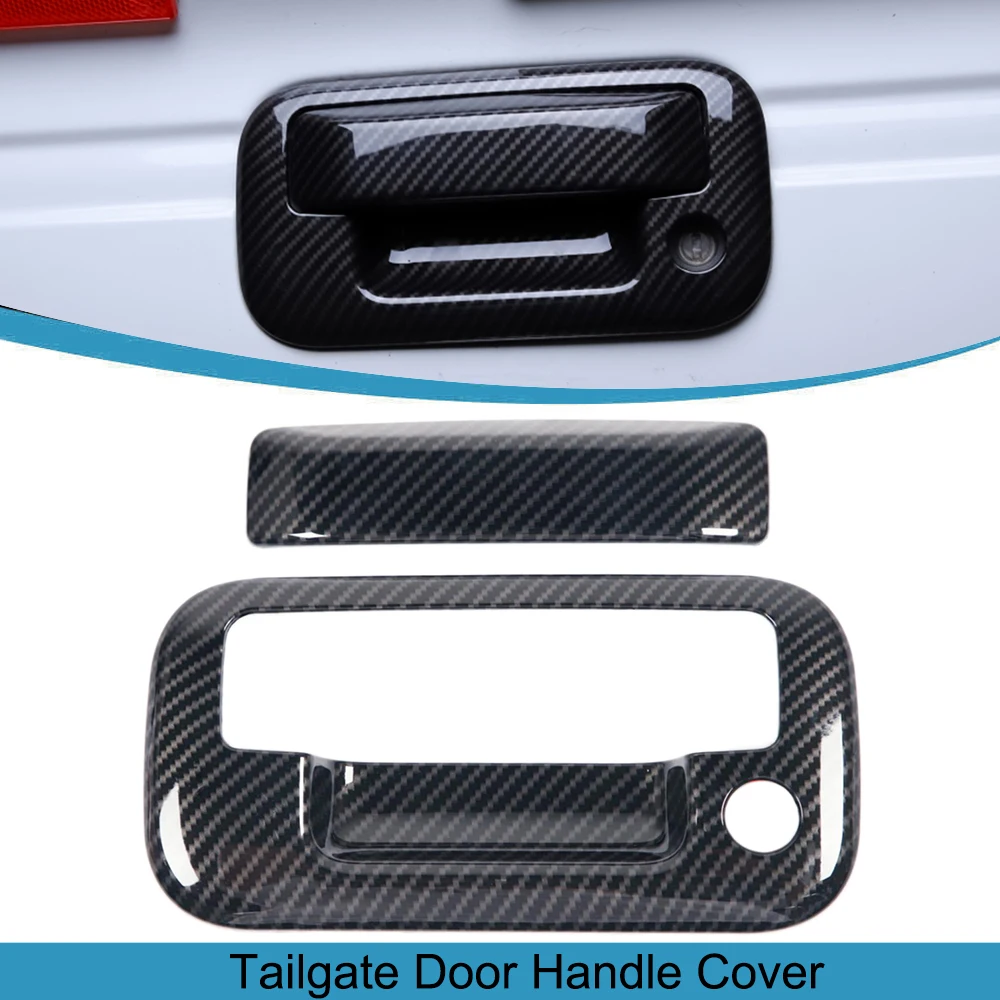 

Car Tailgate Door Handle Decoration Cover Stickers for Ford F150 Raptor 2009 2010 2011 2012 2013 2014 Accessories Carbon Fiber