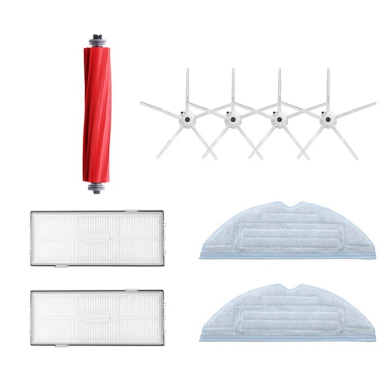 

Запчасти для пылесоса Xiaomi Roborock S7 T7S T7PLUS, основная и боковая щетки, фильтр НЕРА, насадка на швабру