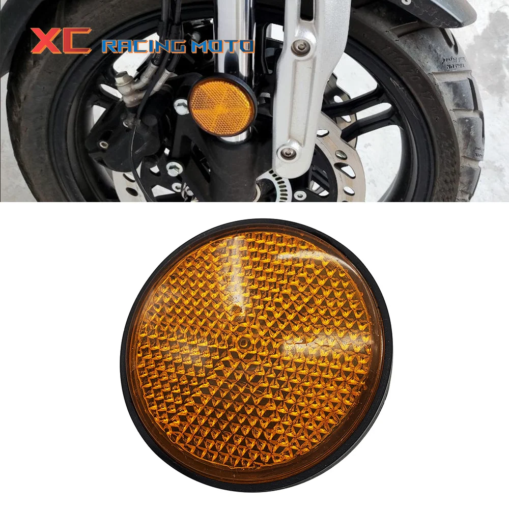 

1 Pcs Scooter Motorcycle Bicycle M6 Round Reflector 56mm Reflective Tackle Night Safety For Motorcycles Cycling Accessories