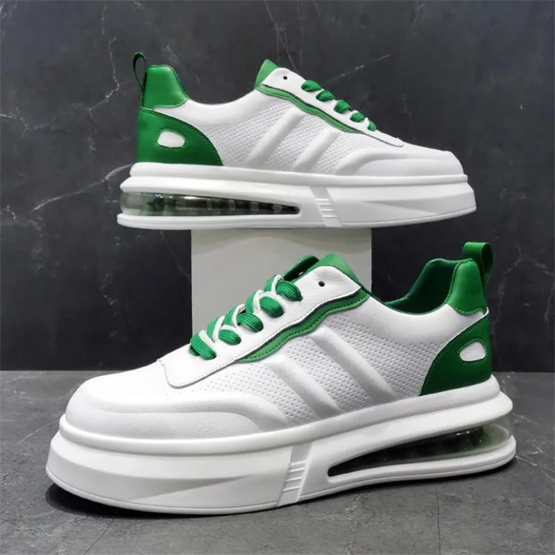 

New Fashion Leather Men Casual Shoes Hip Hop Sports Shoes Height Increasing Walking Shoes Zapatillas Hombre