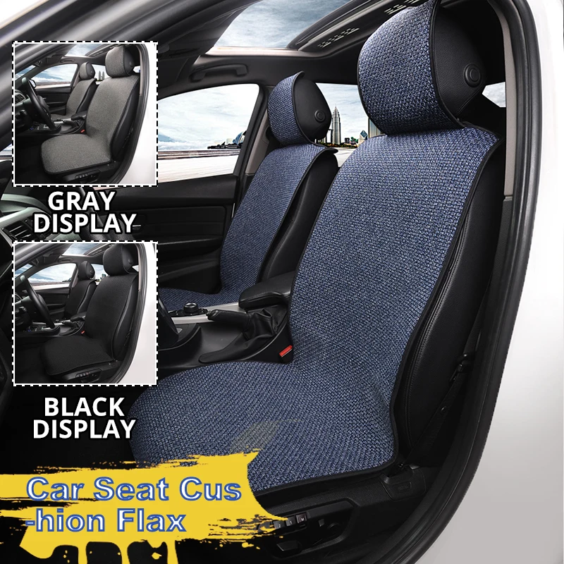 

Чехол на переднее/заднее сиденье автомобиля, защитная подушка на сиденье из льна, автомобильные чехлы для сидений, защитный коврик