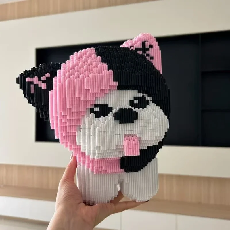 Милые животные колбаса щенок головоломка сборка строительный блок игрушка