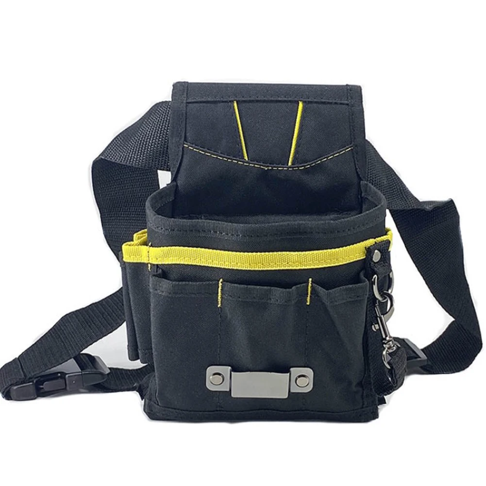 

Waist Storage Tool Bag With Pockets 24*17*4cm 600D Oxford Fabric Belt Tool Black Electrician For Wrench Screwdriver