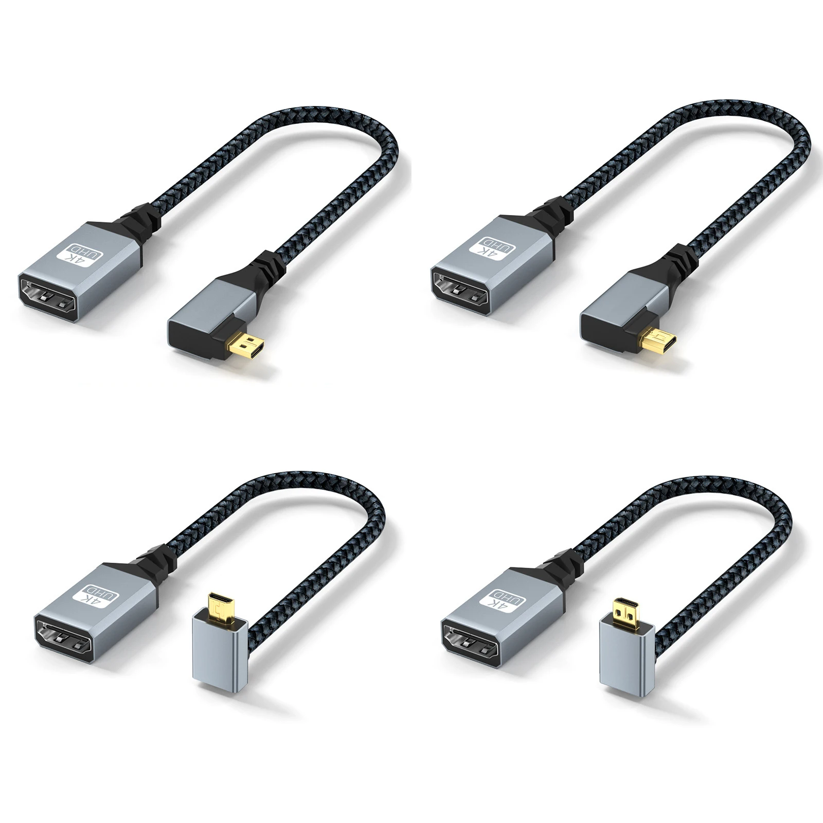 4K Micro HDMI-совместимый штекер-HDMI-совместимый адаптер2.0 мама Кабель 18 Гбит/с