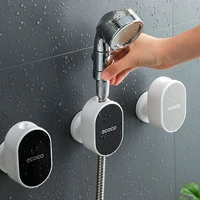 no punch shower head base universal shower head holder wall mounted 360%c2%b0 adjustable shower stand fixed base bathroom accessories