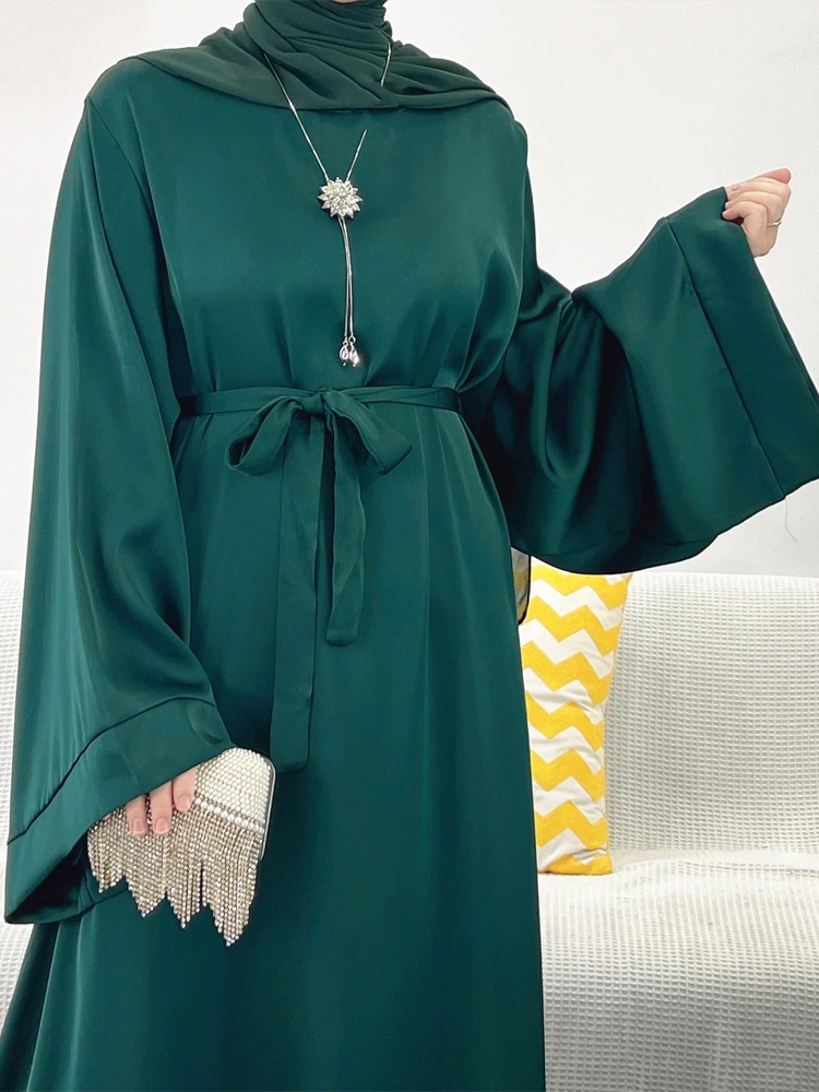 

Ramadan Eid Plain Abaya Dress Muslim Women Modest Gown Islamic Clothing Dubai Saudi Turkish Hijab Robe Casual Outfits