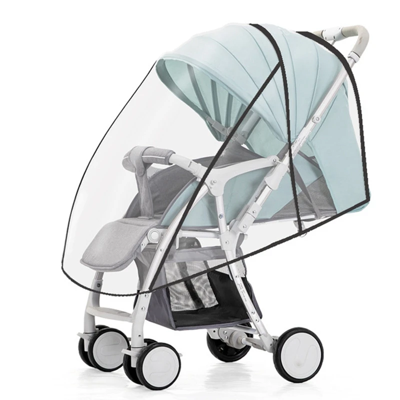 Universal Stroller Rain Cover Baby Car Weather Wind Sun Shield Transparent Breathable Trolley Umbrella Raincoat Accessories | Мать и