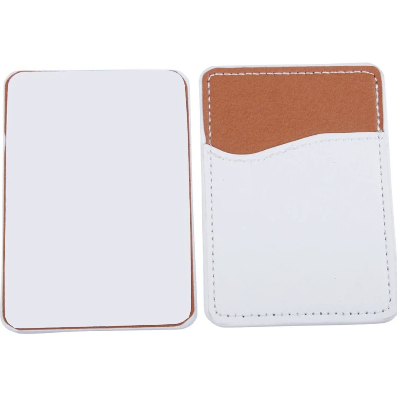 

Imitation Leather Cell Phone Card Pocket Holder with Adhesive Sticker DIY Credit Card Wallet Mobile Phone for Case Po