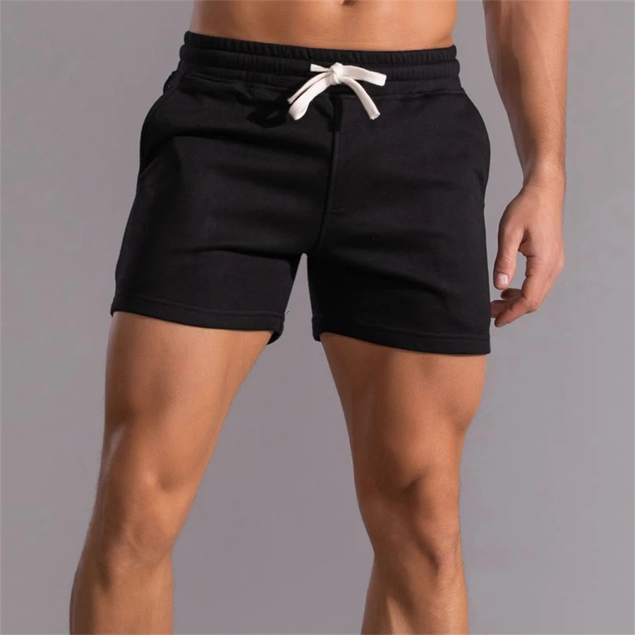 2023Men's Summer Shorts Casual Cotton Shorts Homme Simple Pure color Shorts Sport Fitness Shorts Running Sweatpants Male Clothes