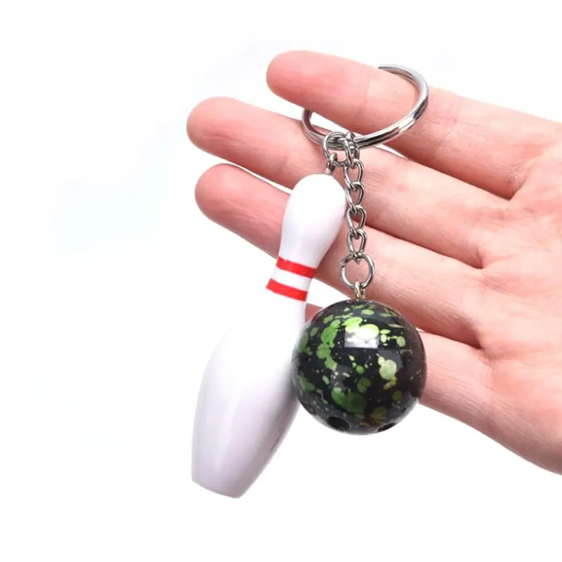 

Bowling Metal Keychain Car Key Chain Key Ring Sports Keyring Pendant For Man Women Gift （Random Color）
