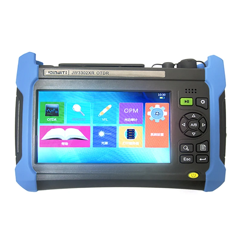 JW3302XR SM MM 7-inch TFT Color LCD Display Fiber Optic OTDR with OPM VFL Function Support English Spanish Portuguese