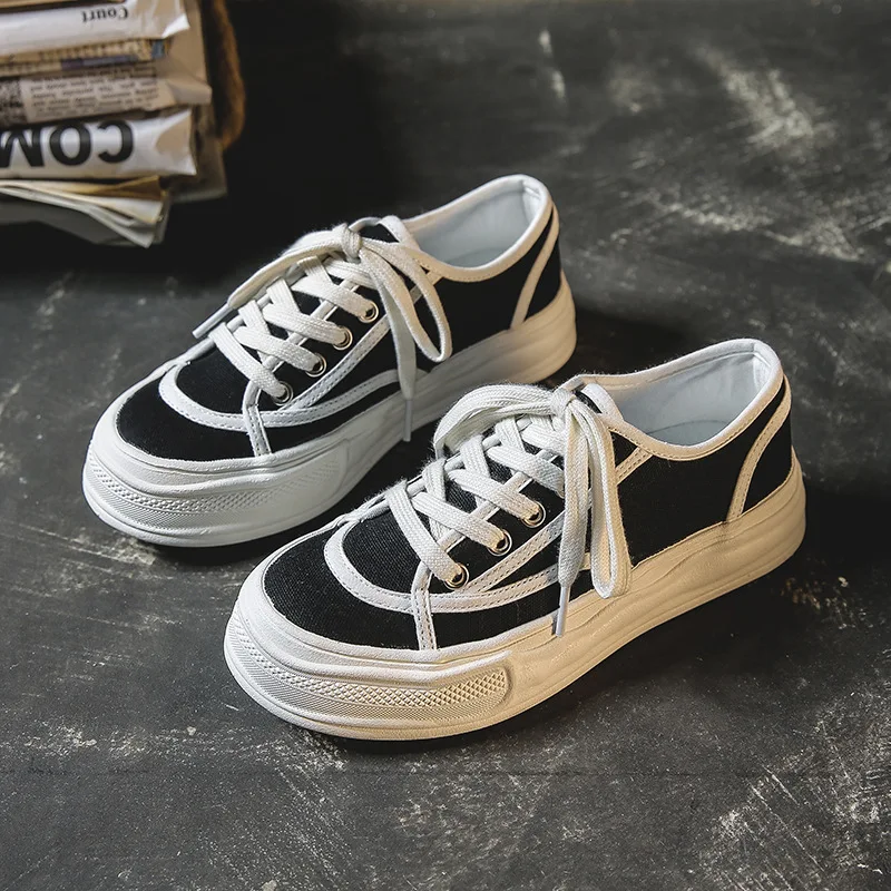 

Canvas Shoes Women Sneakers Casual Vulcanized Shoes Fashion Ladies Sports Casual Little White Shoe Cowhide кроссовки женские