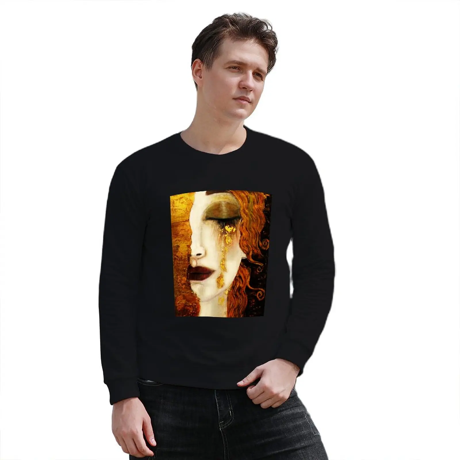 Klimt Golden Tears пуловер с капюшоном мужская толстовка комплект эстетичная одежда