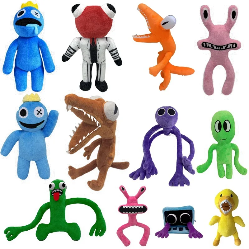 

Game Anime Figure Rainbow Friends Plush Toys Роблокс Doll Kawaii Blue Monster Soft Stuffed Cartoon Animal Toy for Kids