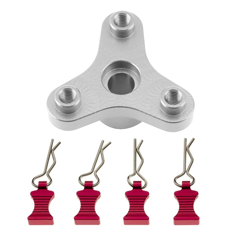 

4Pcs R-Type Body Shell Clips Pin For Axial SCX10 TRX4 1/8 1/10 Pink & 1X Metal Slipper Clutch Eliminator