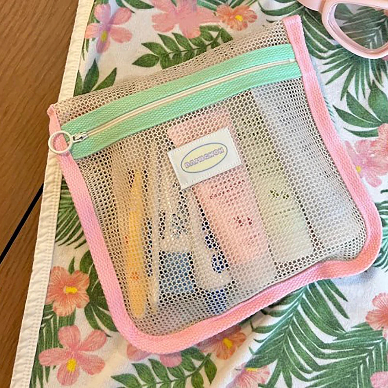 Портативная сетчатая пляжная сумка водонепроницаемая прозрачная дорожная для