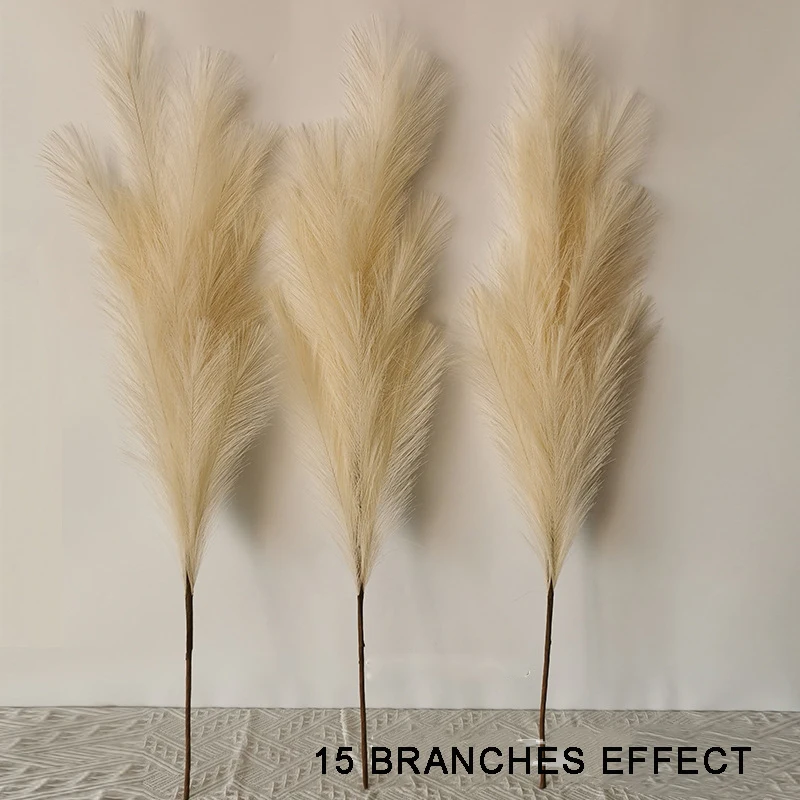 Искусственные большие высокие пампасы трава ветви искусственные помпоны белая