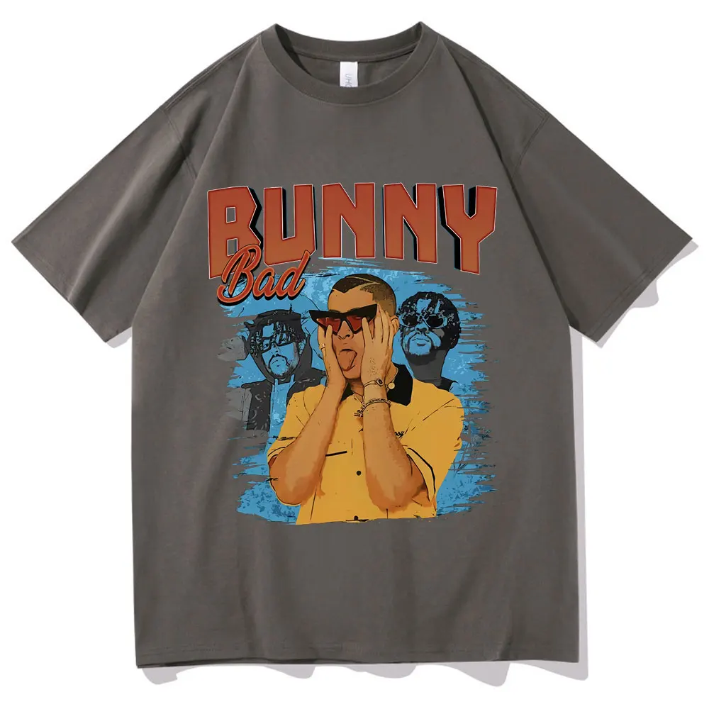 

Hip Hop Rapper Bad Bunny Print T-shirts Streetwear Men Women Fashion Oversized Brand Tees Short Sleeve Mens Plus Size T Shirt