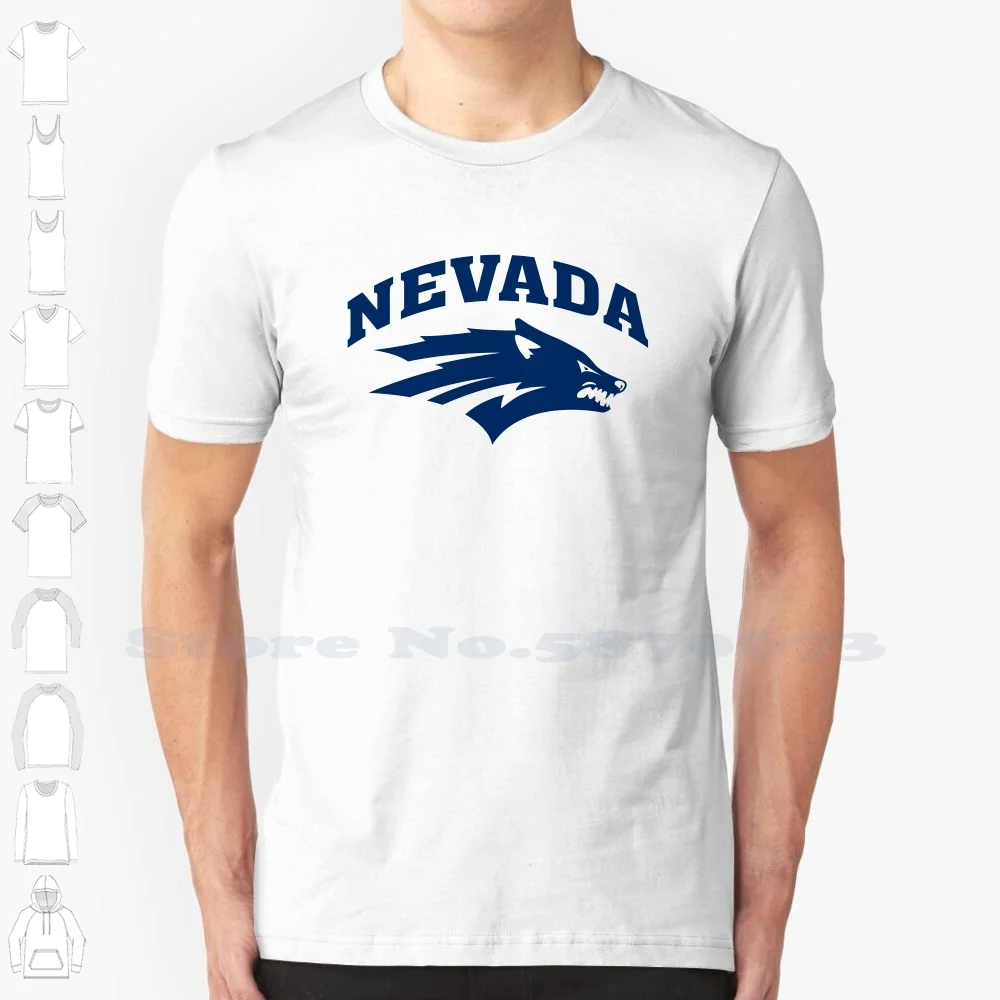 

Nevada Wolf Pack Logo Casual Streetwear Print Logo T-shirt Graphic 100% Cotton Tee