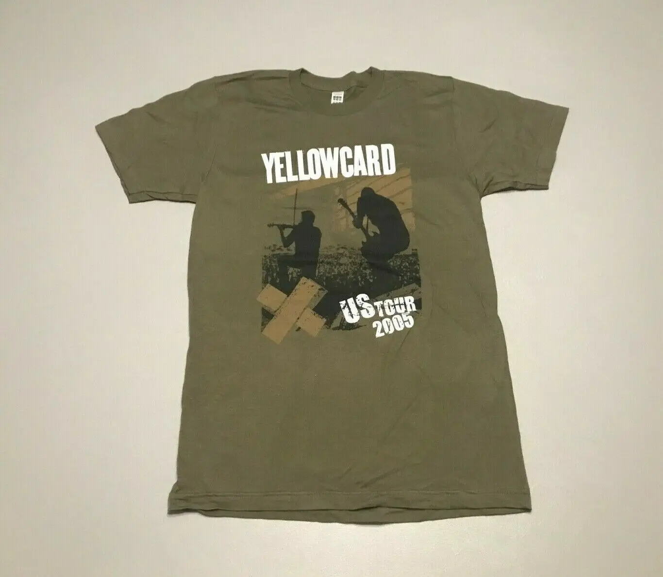 Новинка 2005, Винтажная Футболка YELLOWCARD US Tour, океанская аллея, Альтернативная рок, размер S