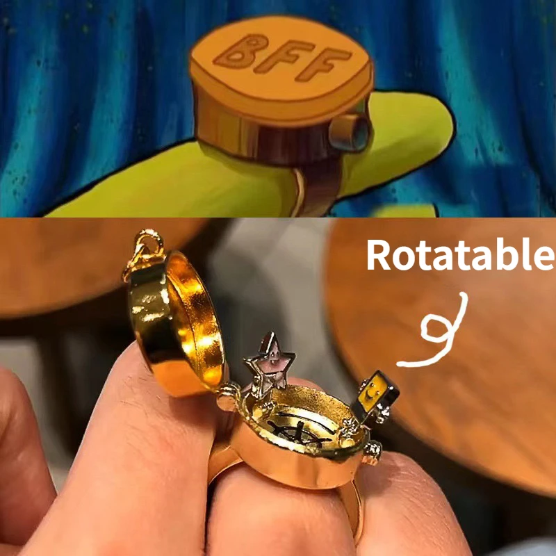 

Модное кольцо Bff для подростков, ювелирные изделия, милое Открытое кольцо для мужчин, женщин, кольцо на палец для лучших друзей, подарок на де...