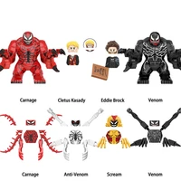 new marvel movie venom carnage figures eddie brock kasady super hero building blocks figures bricks toys kid gift