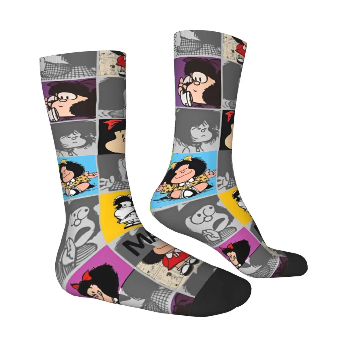 Mafalda милые чулки с героями мультфильмов аниме (1)-bayingimg современные носки принтом