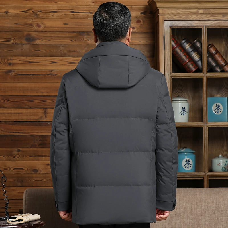 Мужской пуховик с капюшоном цвет в ассортименте