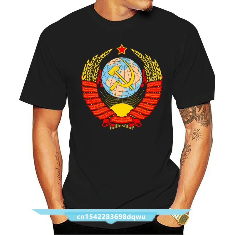 

Men's USSR Soviet Union T Shirt Create 100% Cotton Round Collar Unique Sunlight Breathable Spring Natural Shirt