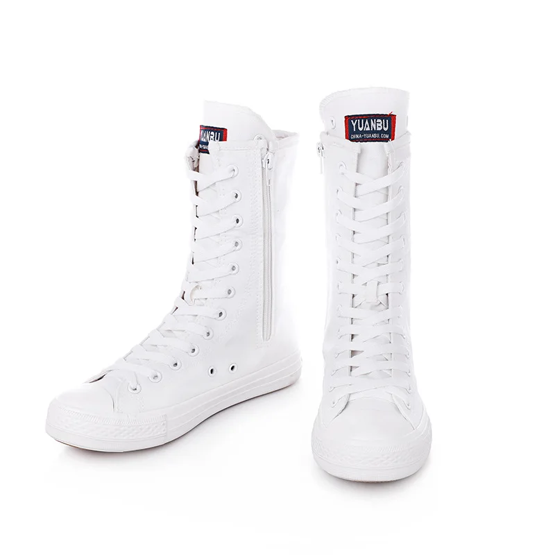 

Новинка 2023, парусиновая обувь на шнуровке спереди для женщин, корейские женские сапоги, однотонные дышащие танцевальные туфли большого размера, Laides