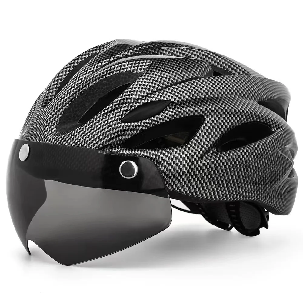 

XSB Riding helmet EPS Adult mountain bike helmet with wind lens helmet