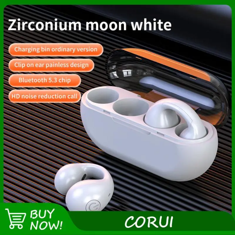 

TWS Wireless Headphones Bone Conduction Headset Ear Clip Design Touch Control HiFi Stereo Waterproof Noise Reduction Earphones