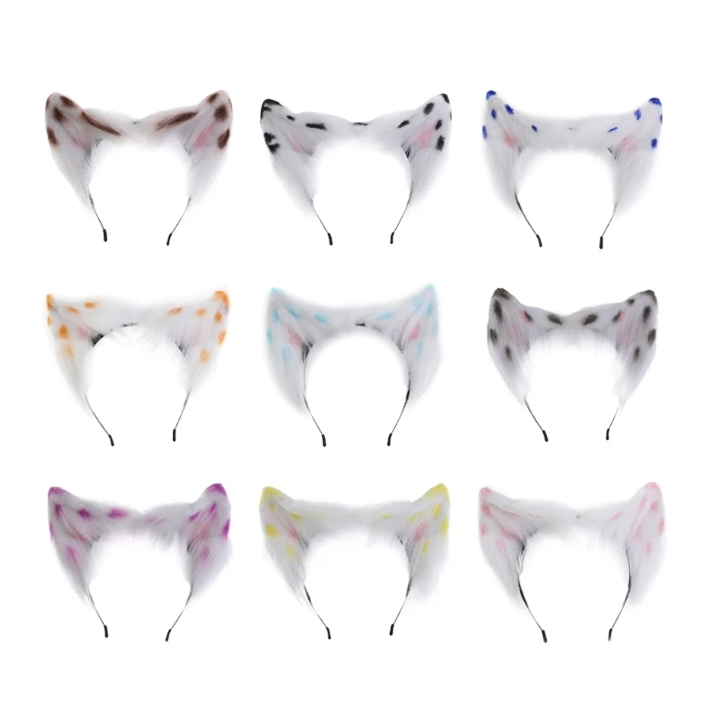 

Carnivals Cats Ear Headband Plush Hairbands Halloween Party Hair Decor