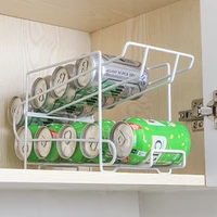 Double Layer Storage Cans Rack Beverage Soda Coke Beer Can Dispenser Holder Refrigerator Kitchen Desktop Cans Organizer Shelf