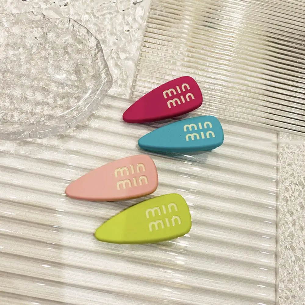 

Candy Color Water Drop Shape Barrettes Chic Korean Style English Letter Hair Clips Net Red All-match Women Hair Accessories