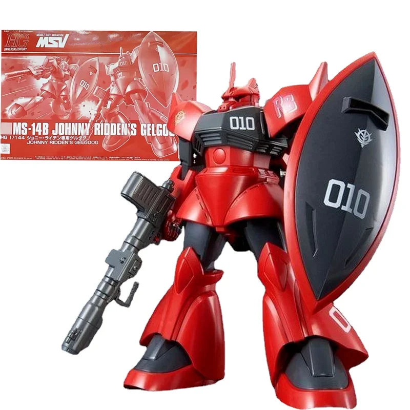 

Bandai Genuine Assembled Gundam Model Kit HGUC 1/144 MS-14B JOHNNY RIDDEN'S GELGOOG Gunpla Action Anime Figure Toys For Children